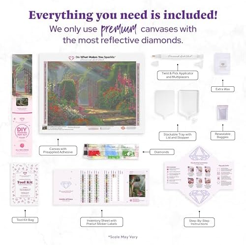 DIAMOND ART CLUB Garden of Grace Diamond Art Kits for Adults
