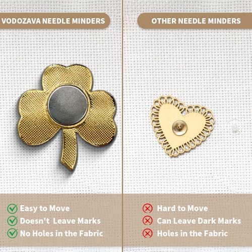 Needle Minder Magnet, Magnetic Needle Minder, Needle Minders Magnetic Cross Stitch Accessories, Magnetic Needle Holder, Life Tree, Butterfly, Cats, Owl, Heart (Shamrock)