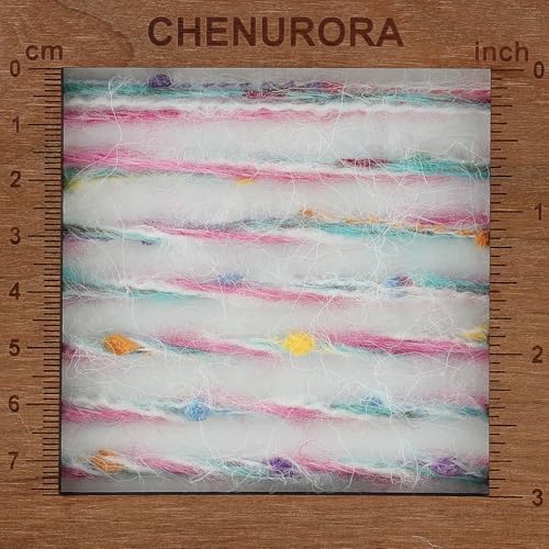 Artisanal Yarn Collection Multifiber Fancy Yarn for Knitting Crocheting Crafts DIY, Set of 3 Rolls(113 Rainbow Pom)