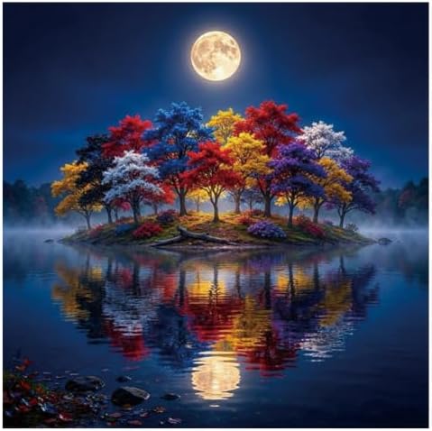 KUKUDEM Trees Diamond Painting Kits for Adults, Diamond Art Kits 12x12inch