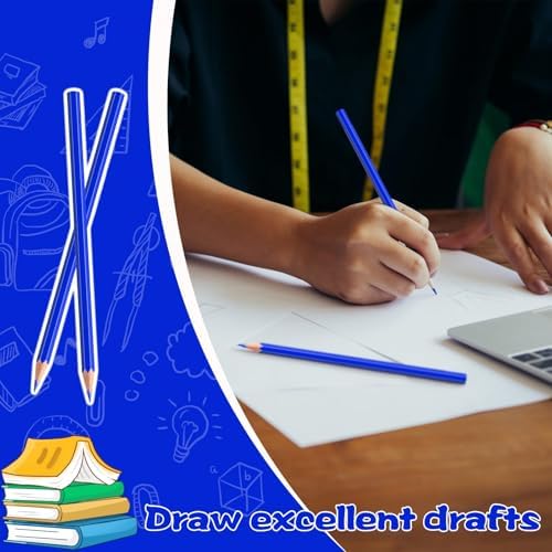 12 Pack Blue Colored Pencils for Kids, Pre-sharpened Art Pencils Back to School Supplies Set, Drawing Sketching Pencils for Students, Teachers, Classroom