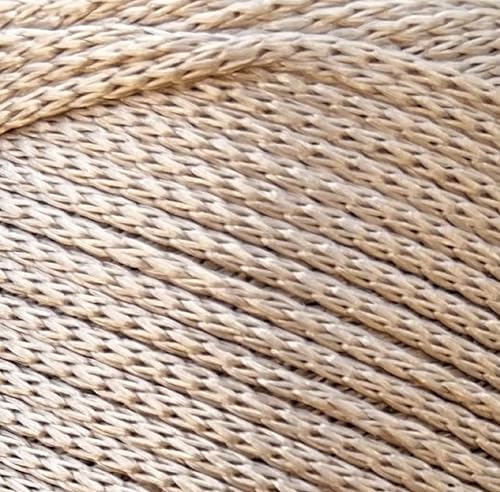 Polyester Macrame Cord 2mm x 251 Yards, 100% Polypropylene Premium Macrame Rope, Colorful Yarn Crochet Macrame Bag Craft for Wall Hangers, Bags, Bottom Plates, Carpets (Latte) 1, 2MM-MCRM