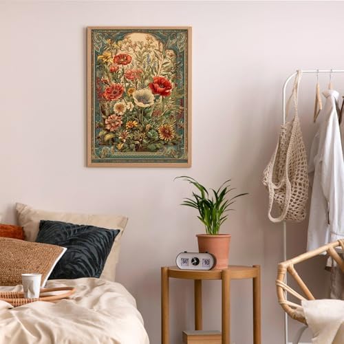 Flowers Diamond Art Kits for Adults, Diamond Painting Kits 12x16 Inch | Diamond Painting Kits for Adults Beginners, Gem Art, 5D Full Drill, DIY Arts and Crafts for Gift Home or Decor