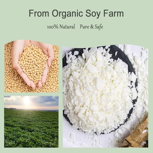 DINGPAI Natural Soy Wax for Candle Making, 5lb Organic Soy Wax Flakes