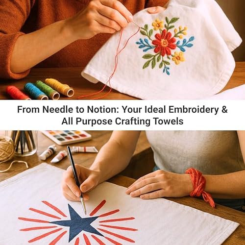 Flour Sack Towels – 24 Pack Cotton Kitchen Dish Towel, Tea Towels for Crafts, Embroidery, Baking, Bread Proofing – Thick, Absorbent, Quick-Dry – 15"x25" Natural