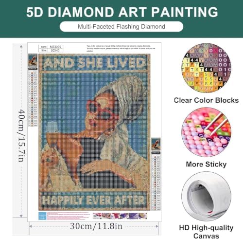 Diamond Art Kits for Adults, Woman Diamond Painting Kits for Beginners