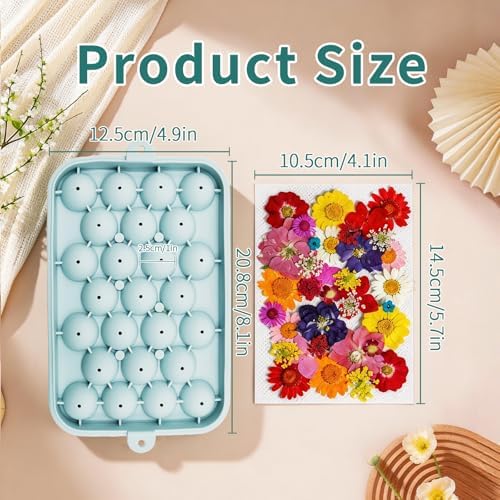 DIY Soap Making Kit, Silicone Grape Soap Mold with Cotton Rope, Dried Flowers & Tweezers, Exquisite Mold for Handmade Grape Soap Making Gift & Home Decor