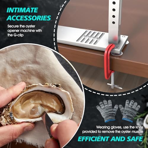 BIUWING Oyster Shucker Machine, Oyster Clam Opener Tool Set, Oyster Opener Machine (Upgraded)