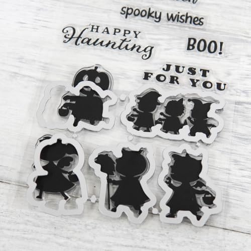 Demon Pumpkin Halloween Clear Stamps and Die Cuts Sets for DIY Card Making