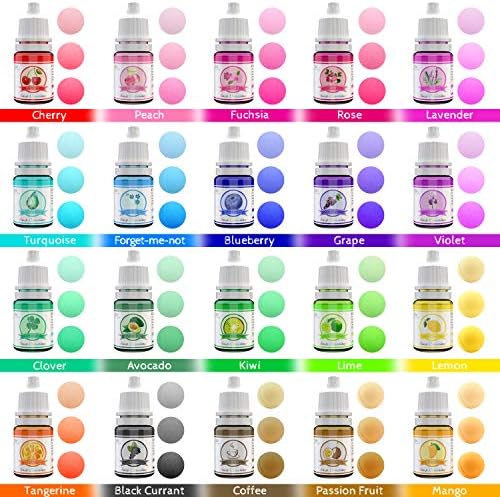 Soap Dye & Colorant - 20 Vibrant Liquid Colors for Soap Making & Bath Bombs