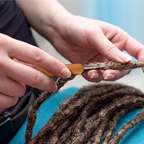 WILLBOND 9 Pcs Latch Hook Different Sizes Crochet Hook for Hair Latch Interlocking Tool Hair Needles Dreadlock Accessories for Scarf Carpet Making and Art Crafts