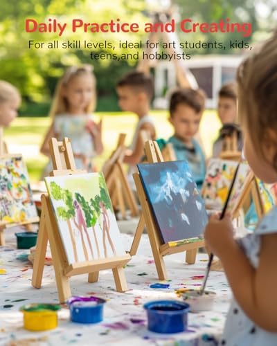 Small Painting Canvas Boards 60 Pack 5x7 Inch Kids Canvas Panels Blank White 100% Cotton for Acrylics Oil Watercolor Tempera Paints Art Class Supplies