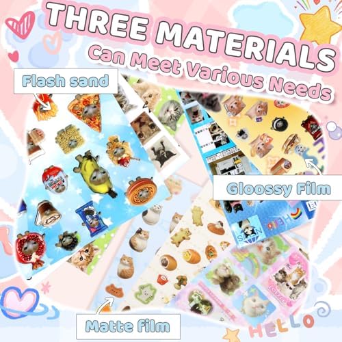 800+ Cat Sticker Book, 30 Sheets Meme Stickers for Scrapbook Journal