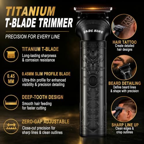 FADEKING® Hair Clippers for Men, Cordless Barber Clipper & Trimmer Set