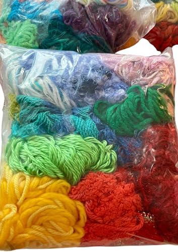 100 yrds 10 Colors Fiber for Embellishments Assorted Novelty Yarn, 10 yrds per Color (mix2)