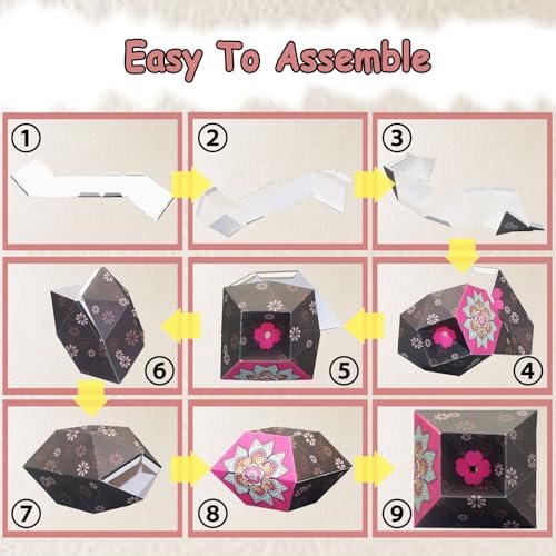Foraineleyo Hands-On Math 3D Paper Folding Kit for Kids – STEM Origami Toy Models Set, Educational Geometry Learning Craft, DIY Paper Folding Activity for Boys Girls Ages 6-12