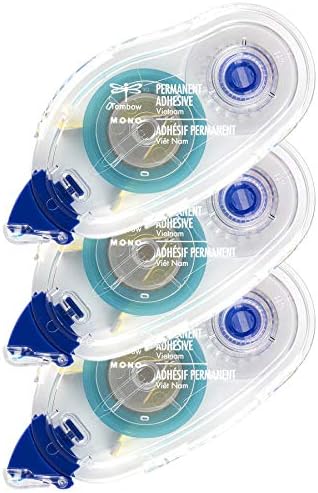 Tombow 62207 MONO Permanent Adhesive Refills, 3-Pack. Easy to Use Refills for a Strong, Instant Bond