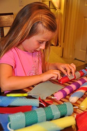 Make Your Own Beeswax Candle Kit - Includes 10 Full Size 100% Beeswax Honeycomb Sheets in Natural and Approx. 6 Yards (18 Feet) of Cotton Wick. Each Sheet Measures Approx. 8" x 16 1/4".