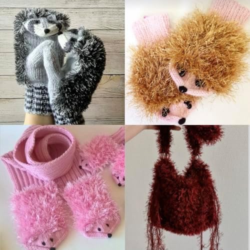 Eyelash Yarn Fun Fur Yarn(3 * 100g-3.5oz) (3 * 153yds-140mt) Fuzzy Premium Soft Crochet DIY Hand Knitting 100% Polyester
