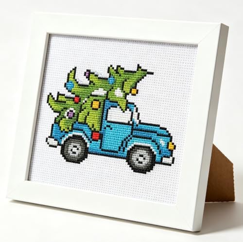 Christmas Counted Cross Stitch Kits for Adults,Beginner Stamped Crossstitch
