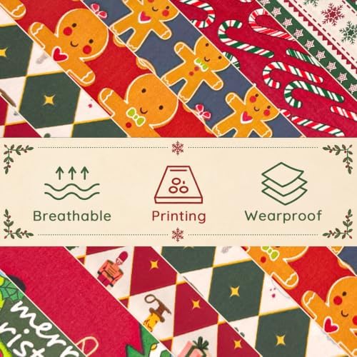 Aubliss 8pcs Fat Quarter Fabric Bundles (100% Cotton - 20'' x 20'')