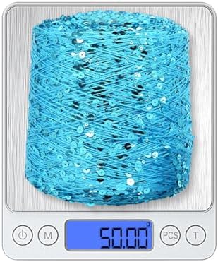 ECYC Ltd 153 Yards Cotton Sequin Yarn, Sparkle Sequin Thread for Knitting & Crocheting, DIY Craft Projects