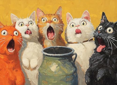DYAIANGMU Cat Paint by Numbers Kit for Adults Beginners 19.6X15.7 inch