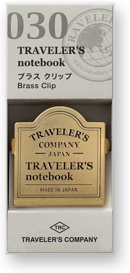 Traveler's Notebook Brass Clip TRC Logo Pattern 43089006