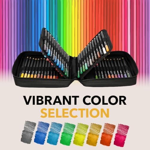 Castle Art Supplies 72 Watercolor Pencils for Adults - With Zip Case