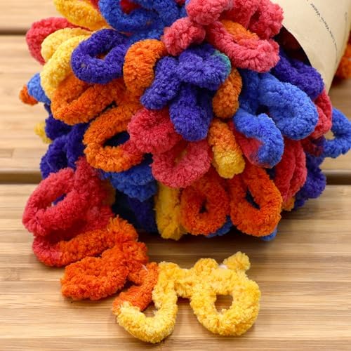 JubileeYarn Fun Finger Loops Yarn - 100g/Skein Jumbo Polyester - Circe - 3 Skeins