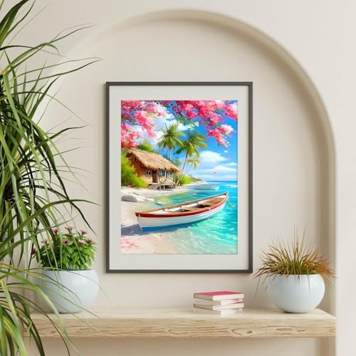 Tropical beach scenery Diamond Art Kits for Adult Diamond Painting Kit