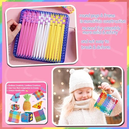 REENLIV Upgraded Weaving Loom Kit Toys for Kids & Adults, DIY Arts & Crafts