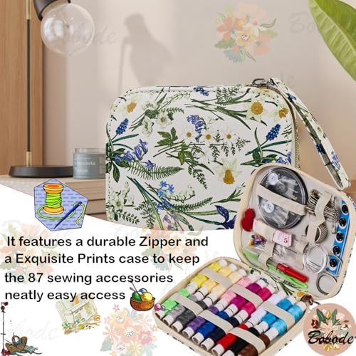 Bobode Printing Sewing Kit Travel Basic Sewing Kit for Adults