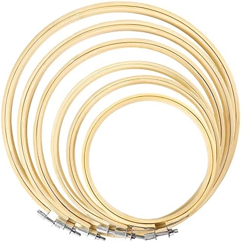 Caydo 6 Pieces Embroidery Hoop Set, 4 inch to 10 inch