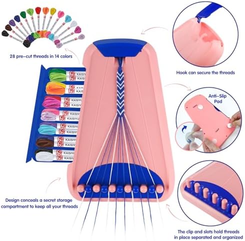 Maynacs Friendship Bracelet Making Kit for Girls 8-12, 28 Pre-Cut Threads