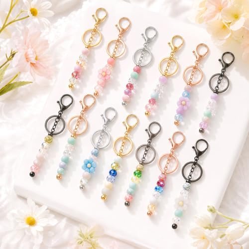 30Pcs Blank Beadable Keychain Bars Bulk Blank Metal Keychain
