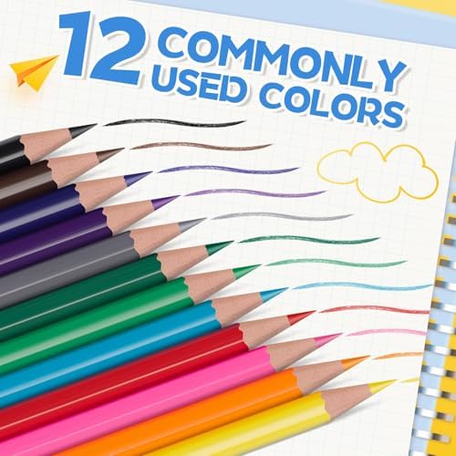 24 Pack Colored Pencils, Color Pencils Bulk for Kids Classroom, 144 Count