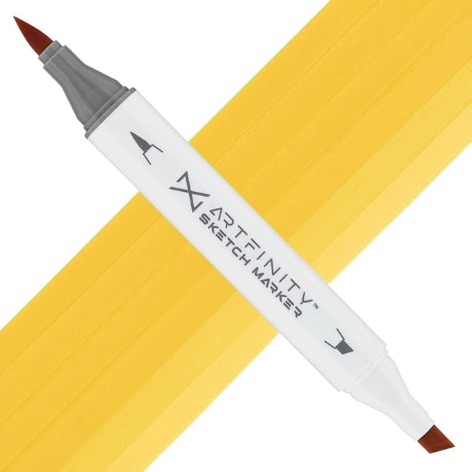 Artfinity Sketch Markers - Yellow Cab Y2-35, Vibrant, Professional, Dye-Based Alcohol Markers for Artists, Drawing, Travel, & More