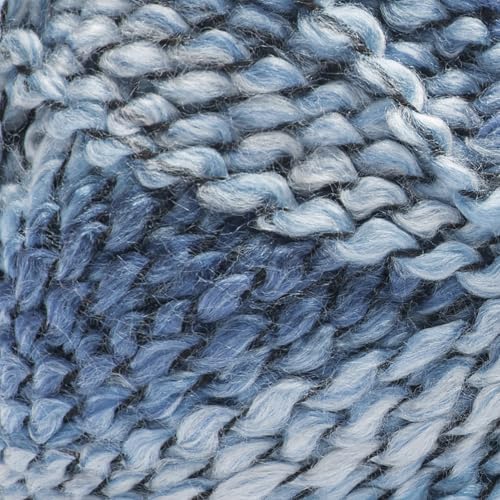 Loops & Threads Textured Twist Yarn - Yarn for Knitting, Crochet, Weaving, and Arts & Crafts - Blue Yonder, Acrylic Blend, 6 oz