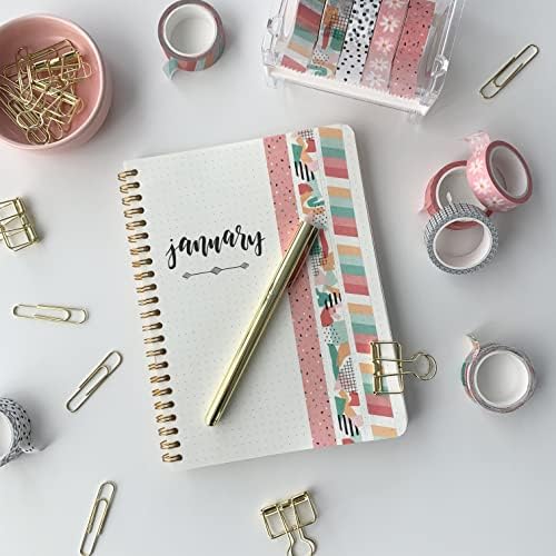 12 Rolls Washi Tape Set for Journaling, Scrapbooking & Decorative Crafts