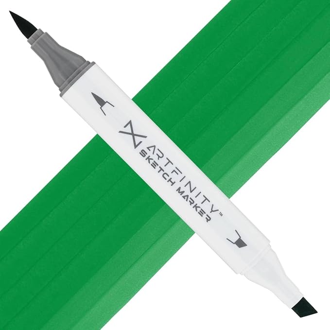 Artfinity Sketch Markers - Emerald BG3-7, Vibrant, Professional, Dye-Based Alcohol Markers for Artists, Drawing, Travel, & More