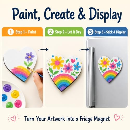 30 Pack Heart Shape Mini Canvas Board 3 Inch