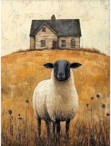 Sheep Diamond Art Kits for Adults, Diamond Painting for Beginner 5D DIY