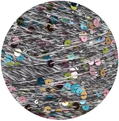 ECYC Ltd 153 Yards Cotton Sequin Yarn, Sparkle Sequin Thread for Knitting & Crocheting, DIY Craft Projects