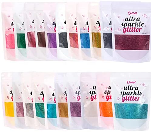 100g/3.5oz Pack Iridescent Rainbow Fine Glitter for DIY Craft, Epoxy Resin, Tumbler Making, Festival Decor, Makeup, Body, Eye, Nail Art (Iridescent Light Blue)