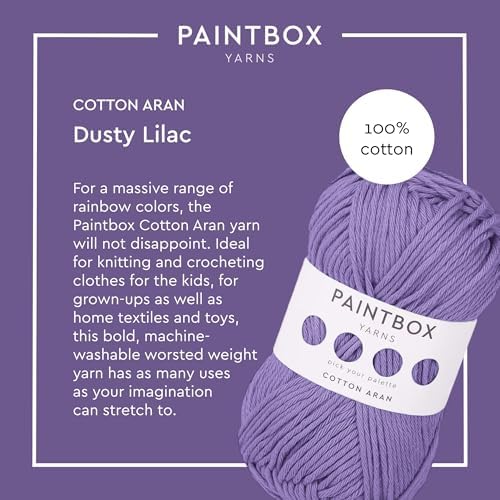 Paintbox Yarns 100% Cotton Aran Yarn 1.76oz / 50g, 93yds / 85m
