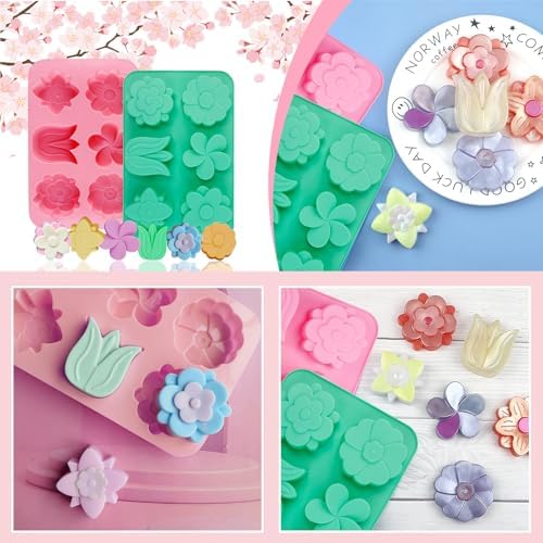 Flower Silicone Molds Tulip Daisy Flower Soap Molds Tulip Shape Candle Mold
