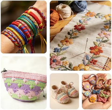 Soft 1500Y 15 Pearl Balls Cardinal Size 8 Rainbow Colors for Crochet Hardanger Cross Stitch Needlepoint Hand Embroidery