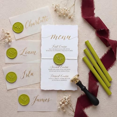 UNIQOOO 3D Embossed 2 Flowers Calla Lily Wax Seal Stamp with Wooden Handle, Vintage Floral Brass Sealing Wax Stamp Head for Wedding Invitations, Envelopes, Gift Wrapping, DIY Crafts