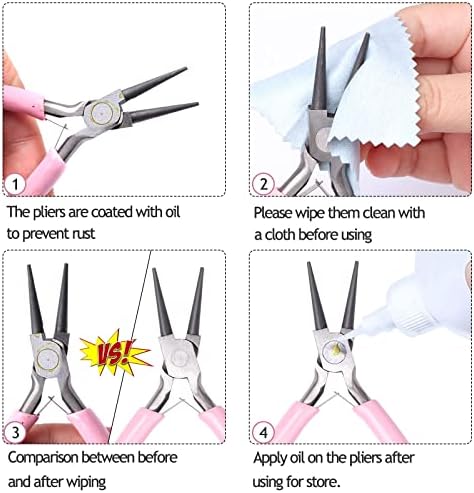 SONGIN 3 Pack Jewelry Pliers Set Tools for Jewelry Making and Repair